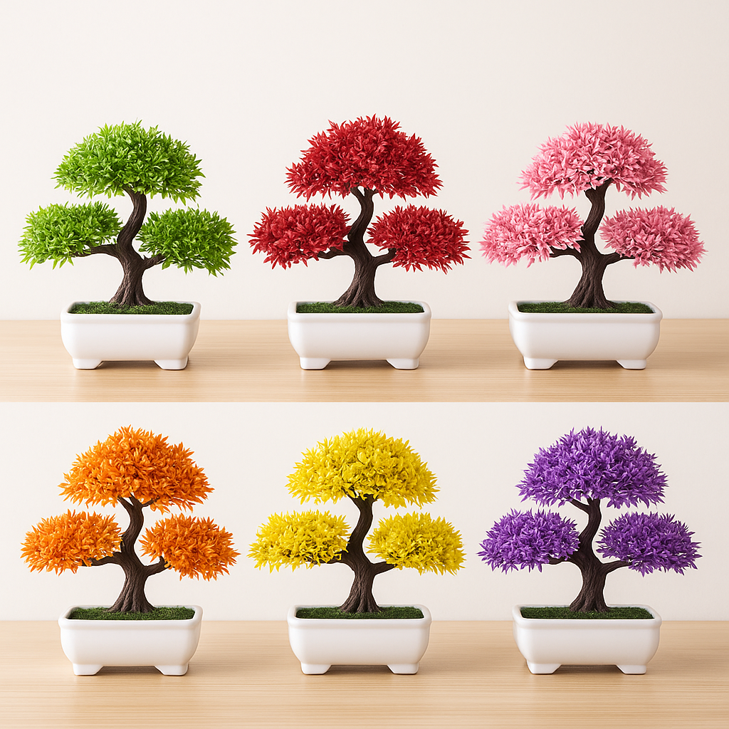 Artificial Tree Bonsai Simulation Plants Pot Plants for Garden Table Home Room Bedroom Decoration Outdoor Fake Plant Ornaments