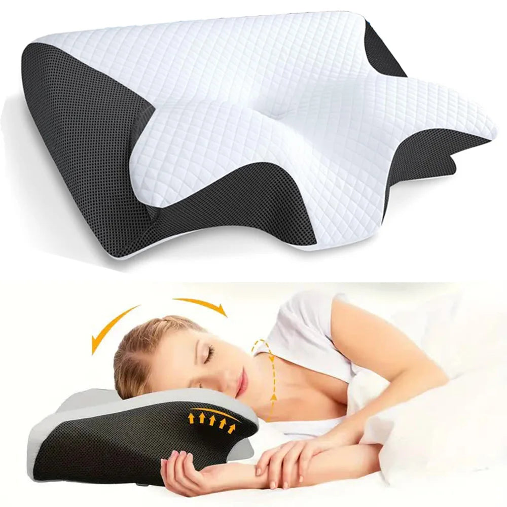 🦋 Almohada Cervical Mariposa de Espuma Viscoelástica