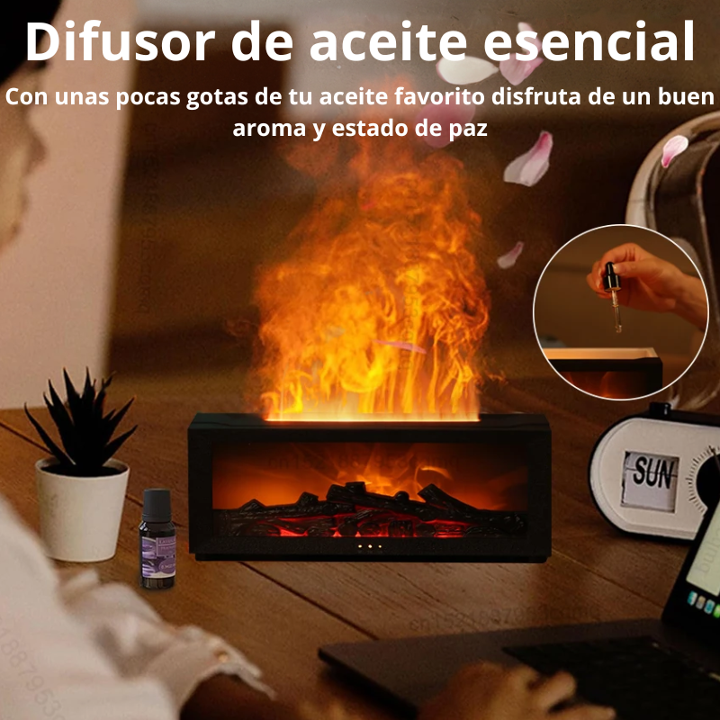 LumiFlame™ — Difusor de Aromas con Efecto Llama y Luz RGB