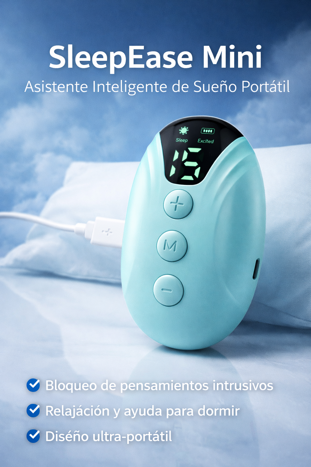 SleepEase Mini – Asistente Inteligente de Sueño Portátil