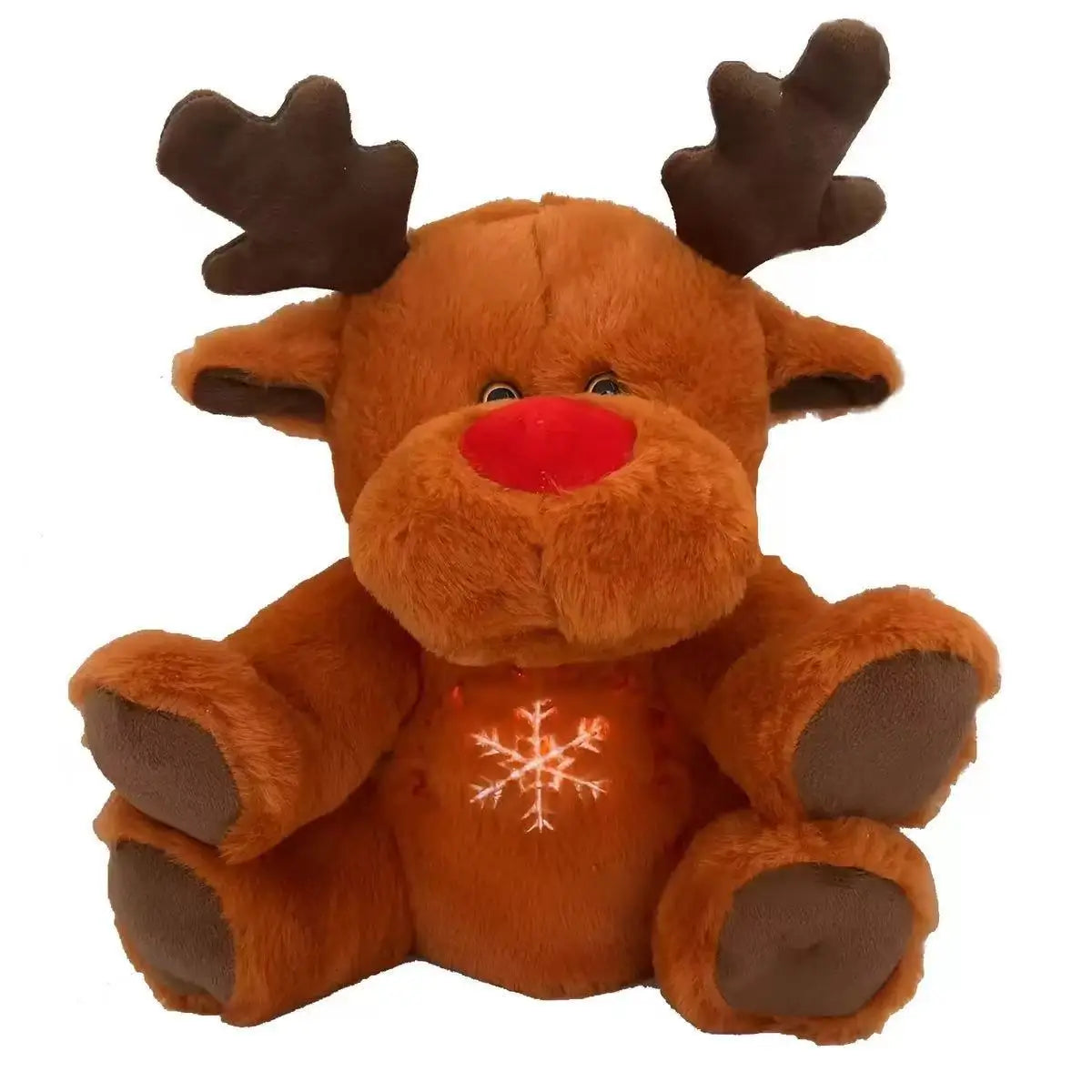 Christmas Deer Will Breathe, Shine, Music Fill Baby Plush Toys, Light Sound, Sensory Comfort for Newborns, Baby Cute Gift